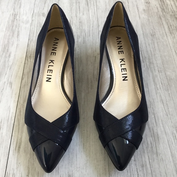 navy blue anne klein shoes